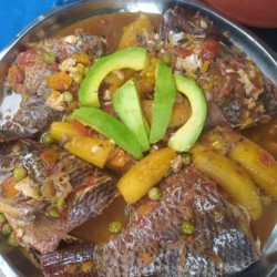 Fish-Kabello with Big Fish and Matooke